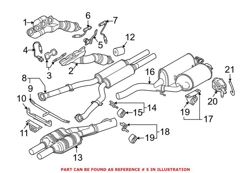 BMW Oxygen Sensor - Front Driver Side 11787539124